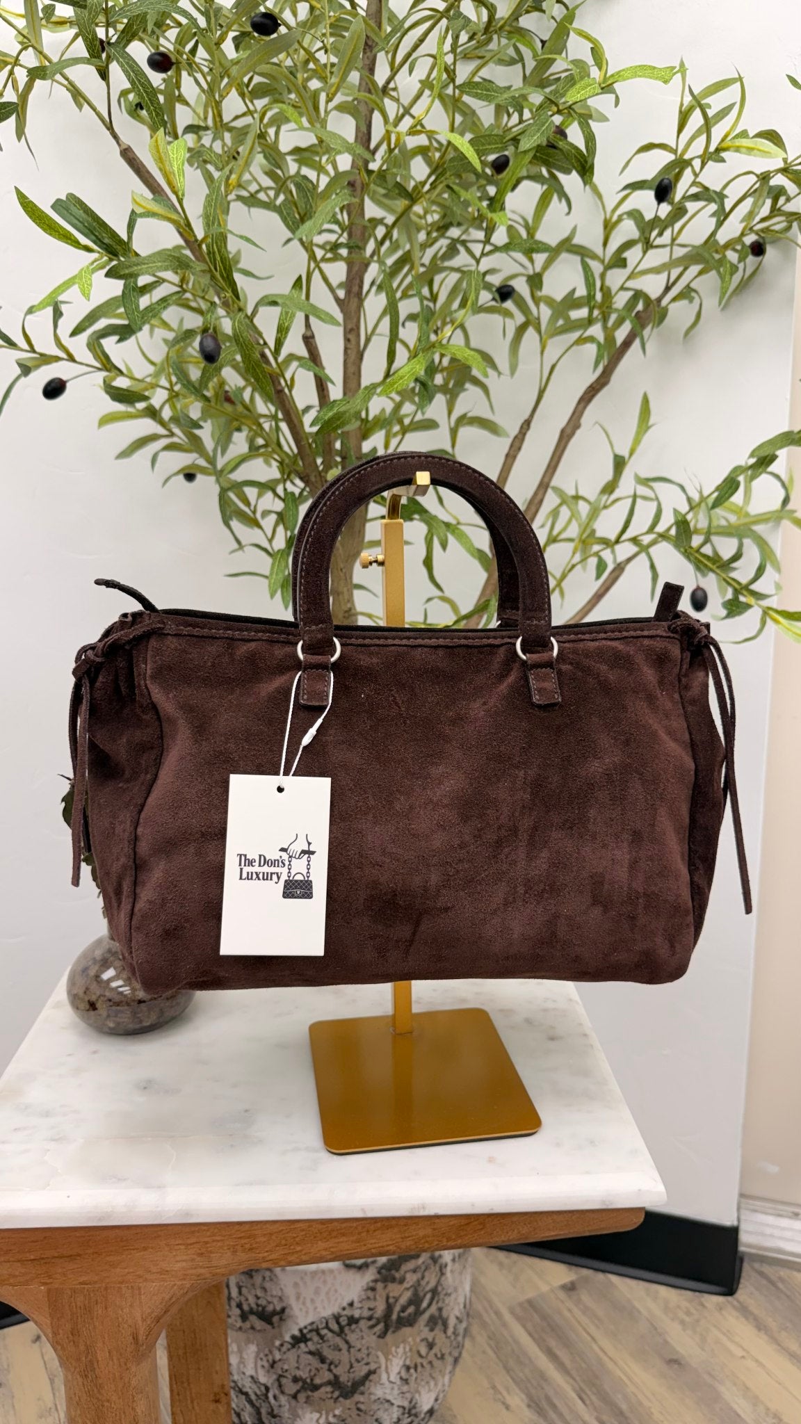 Prada Brown Suede Bag