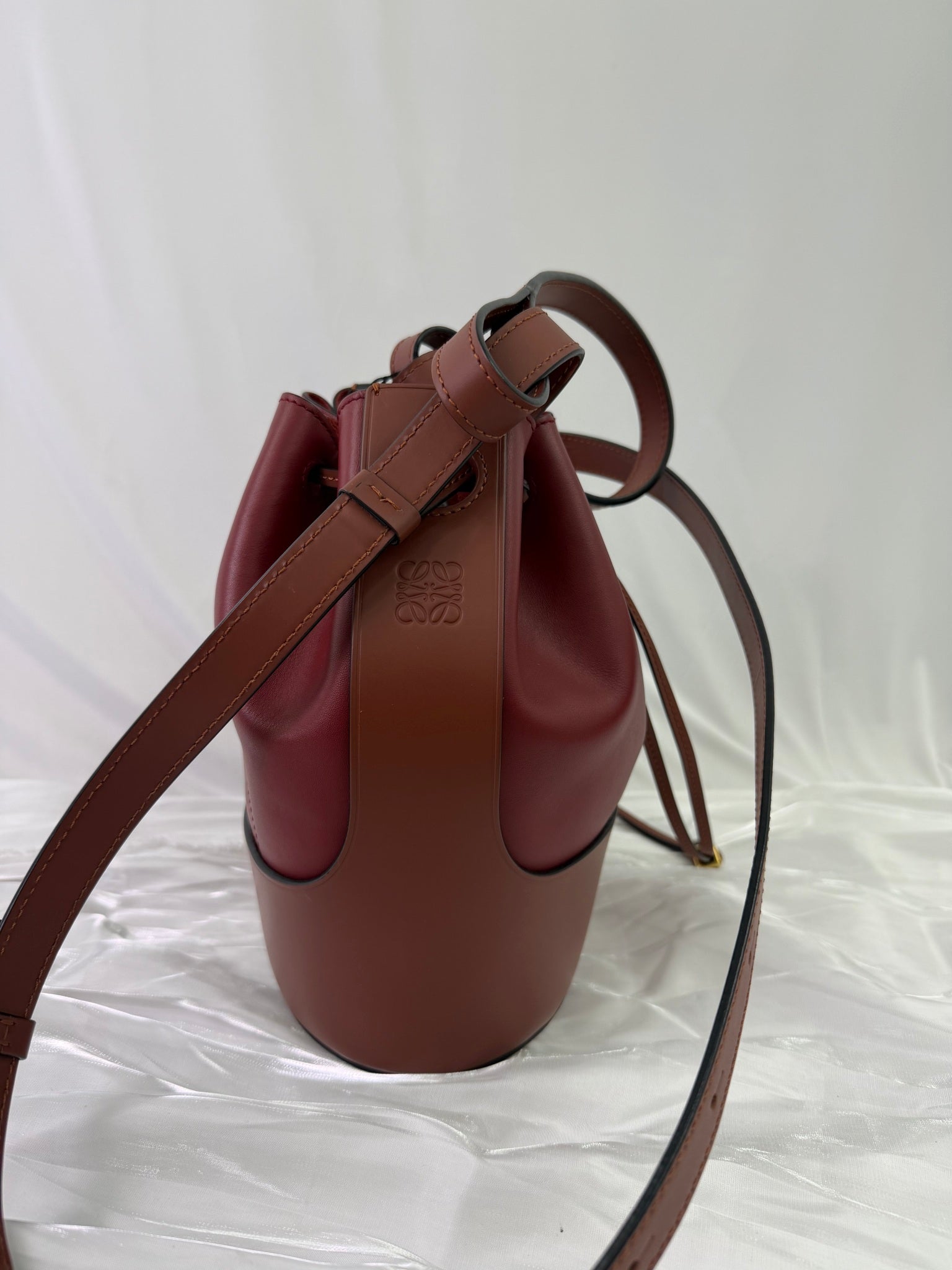 Loewe Red Leather Baloon Bucket Bag