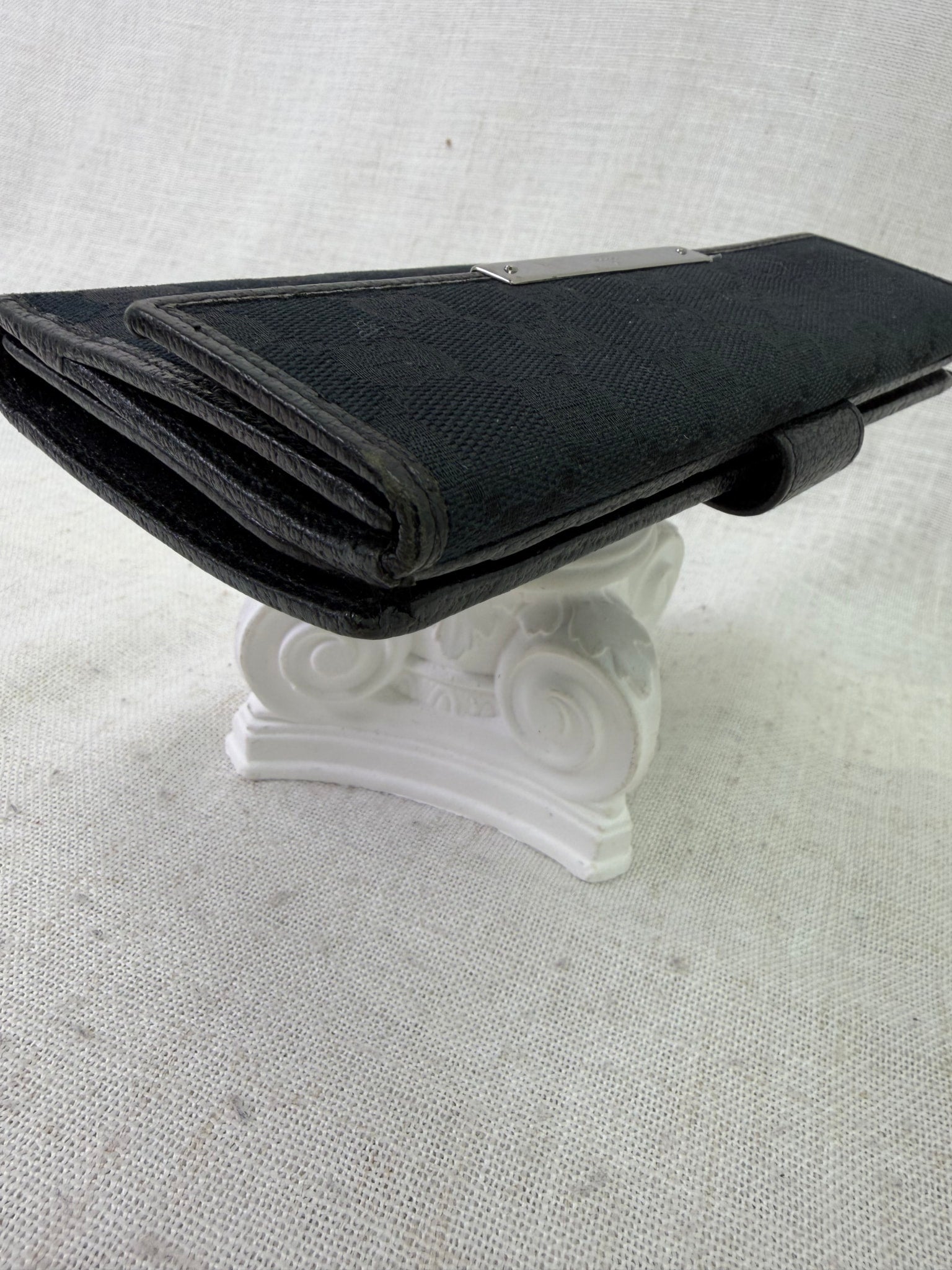 Gucci Black GG Canvas Long Wallet