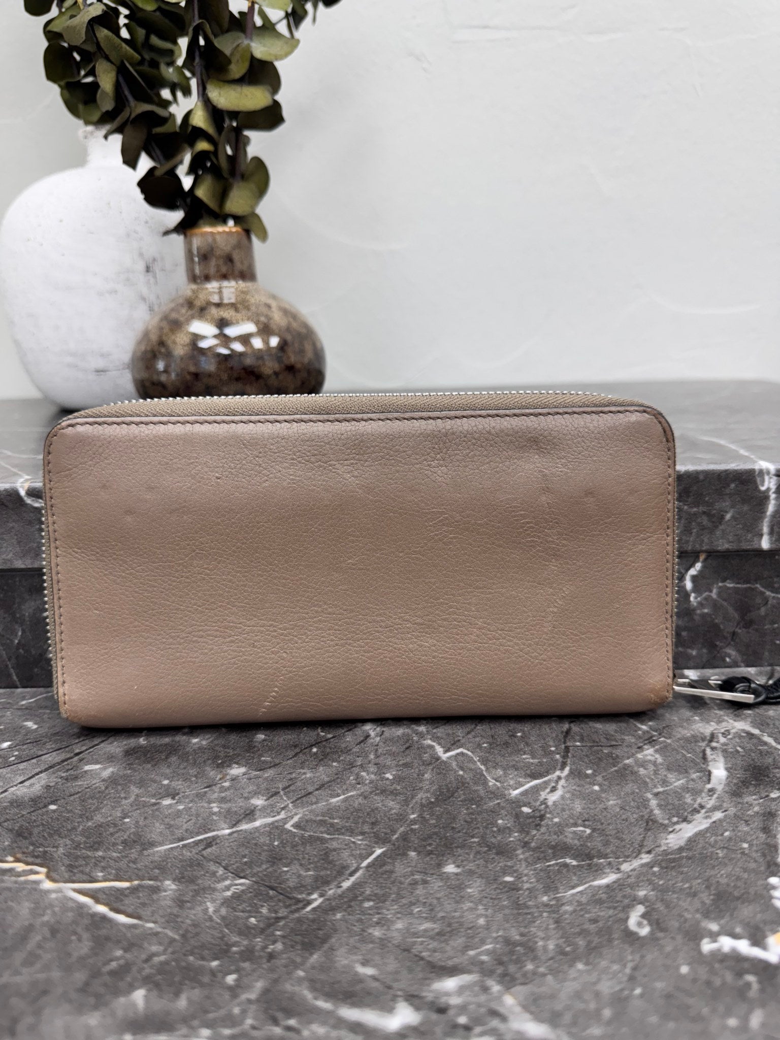 Loewe Brown Leather Limited Edition Skull Zippy Wallet