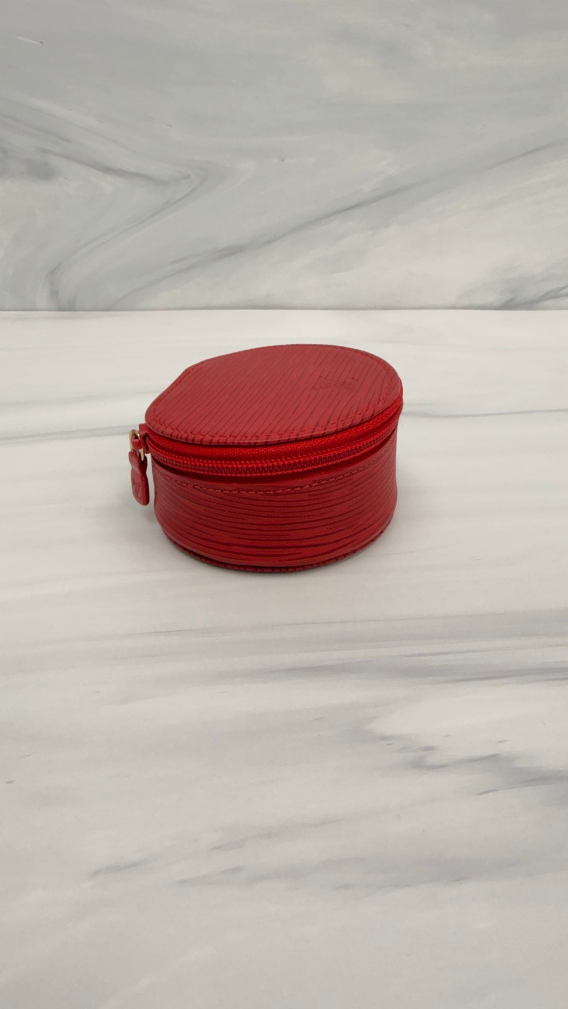 LIKE NEW - Louis Vuitton Red Epi Leather Jewelry Case