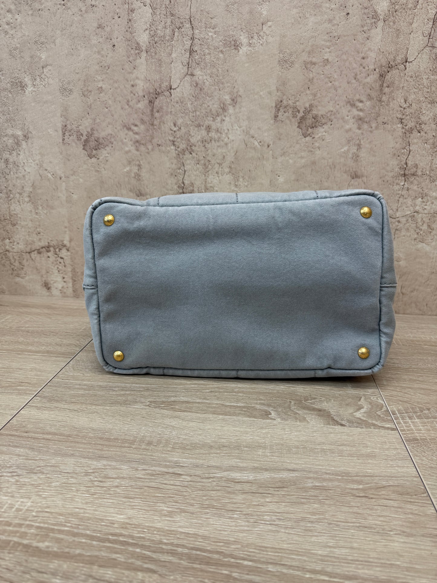 Prada Grey Canvas Medium Canapa Tote