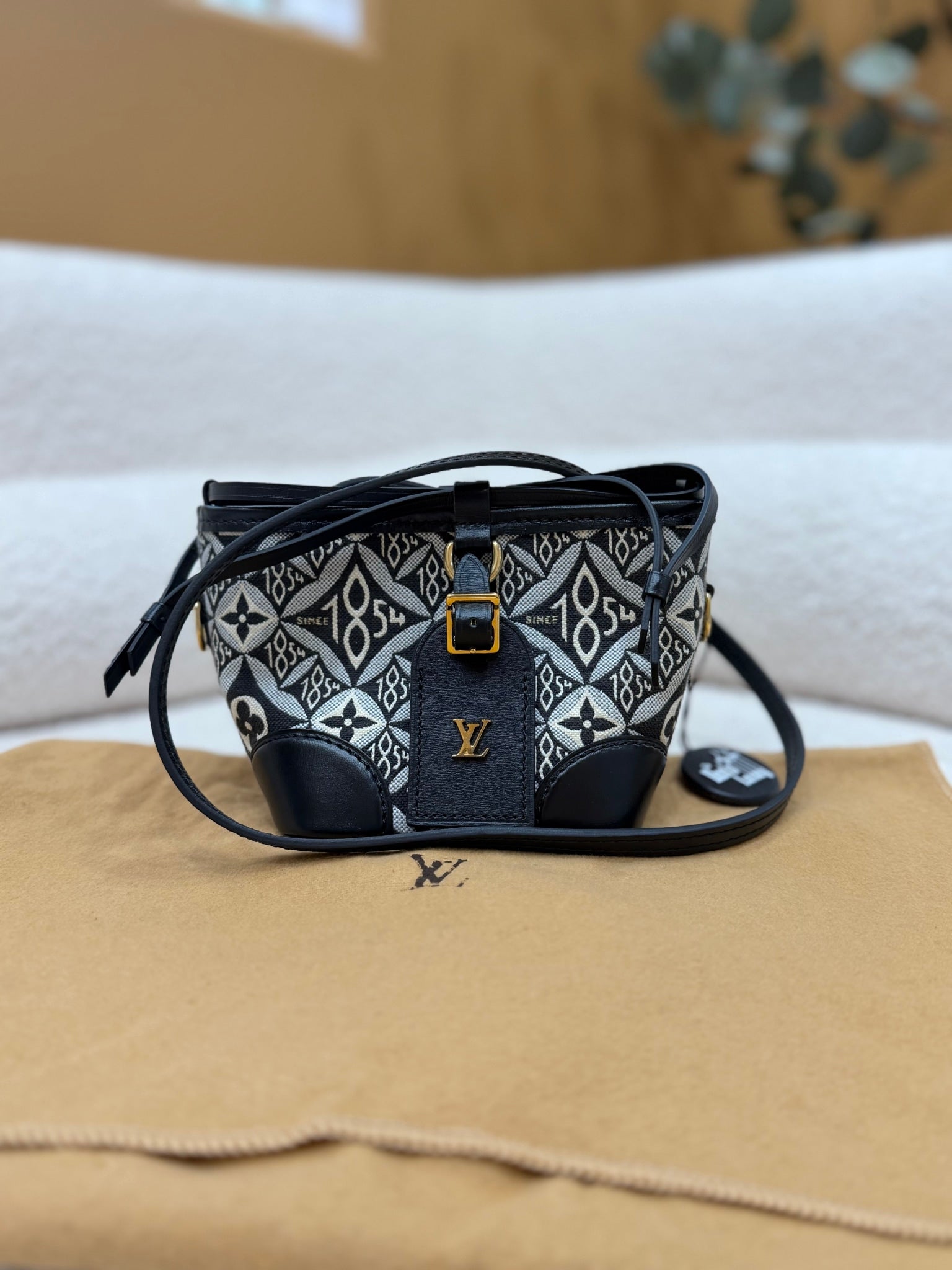 LIKE NEW- Louis Vuitton Black 1854 Jacquard Noe Crossbody