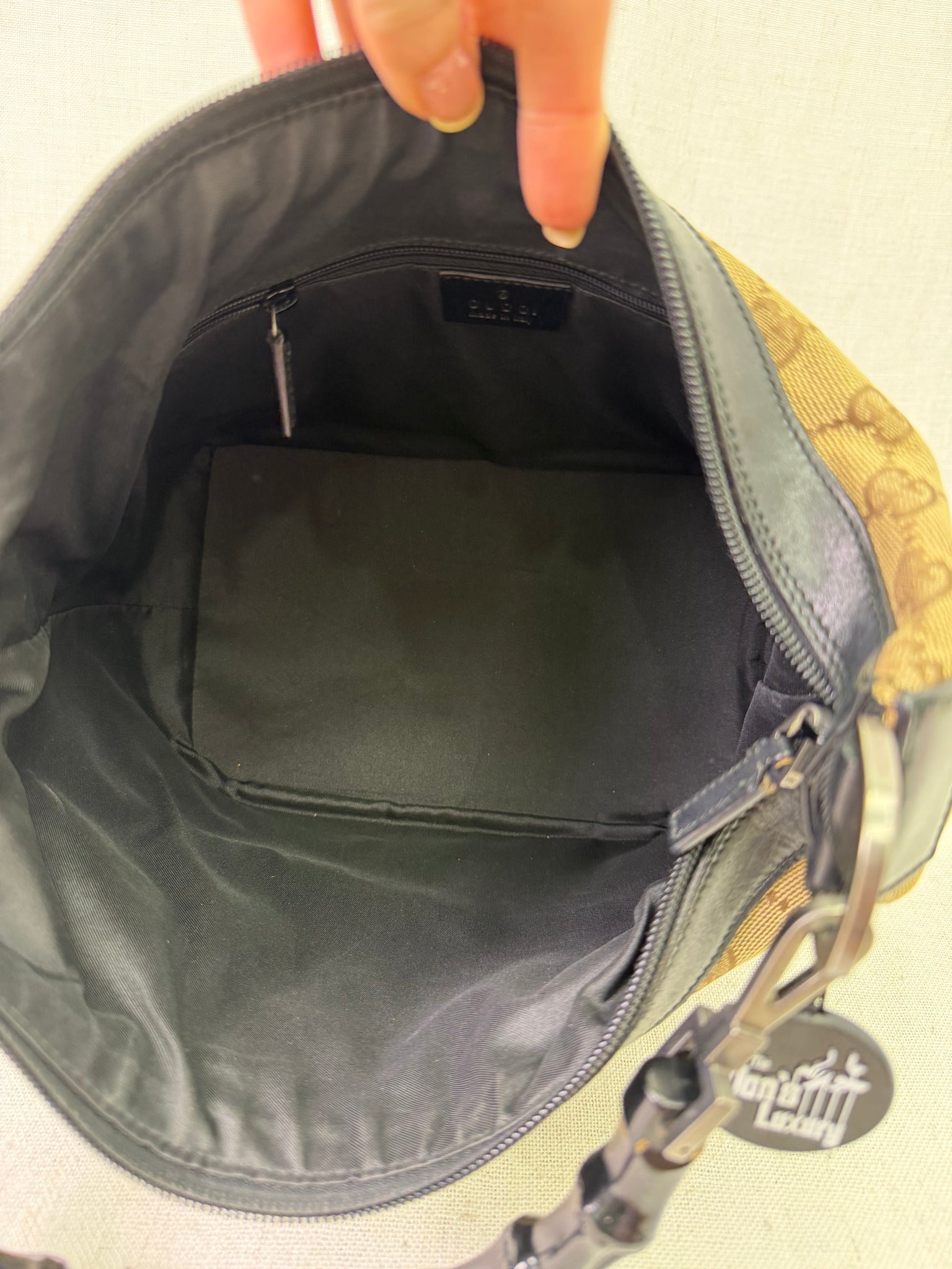 Gucci Brown GG Canvas Bamboo Shoulder Bag