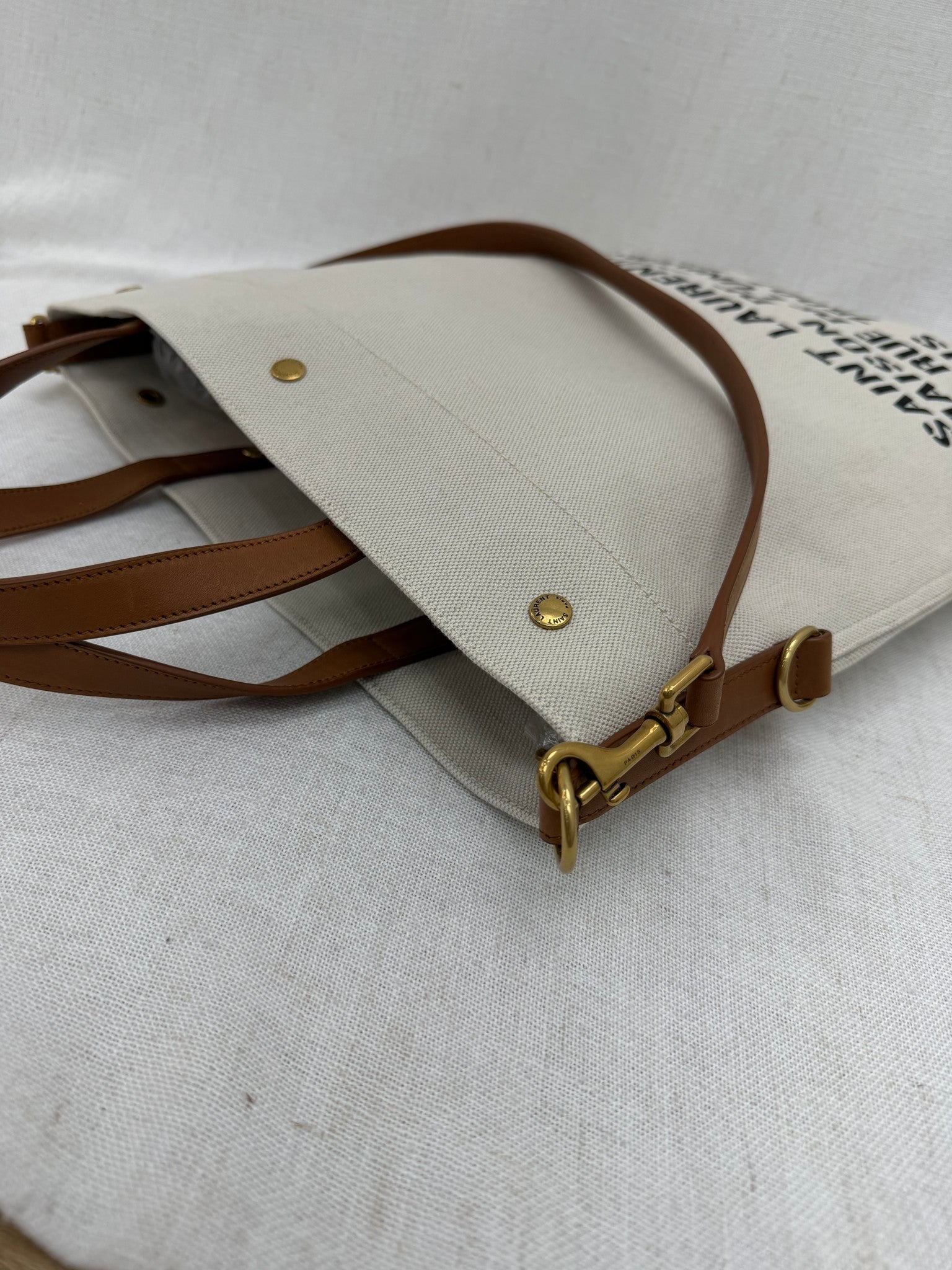 Saint Laurent YSL Canvas Universite Tote Bag