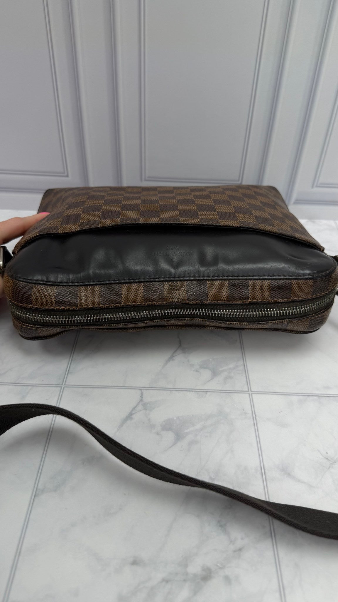 Louis Vuitton Damier Ebene & Black Jack Messenger Bag