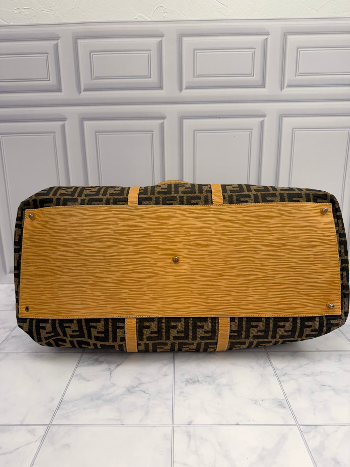 Fendi Monogram Zucca Canvas Travel Duffle Bag