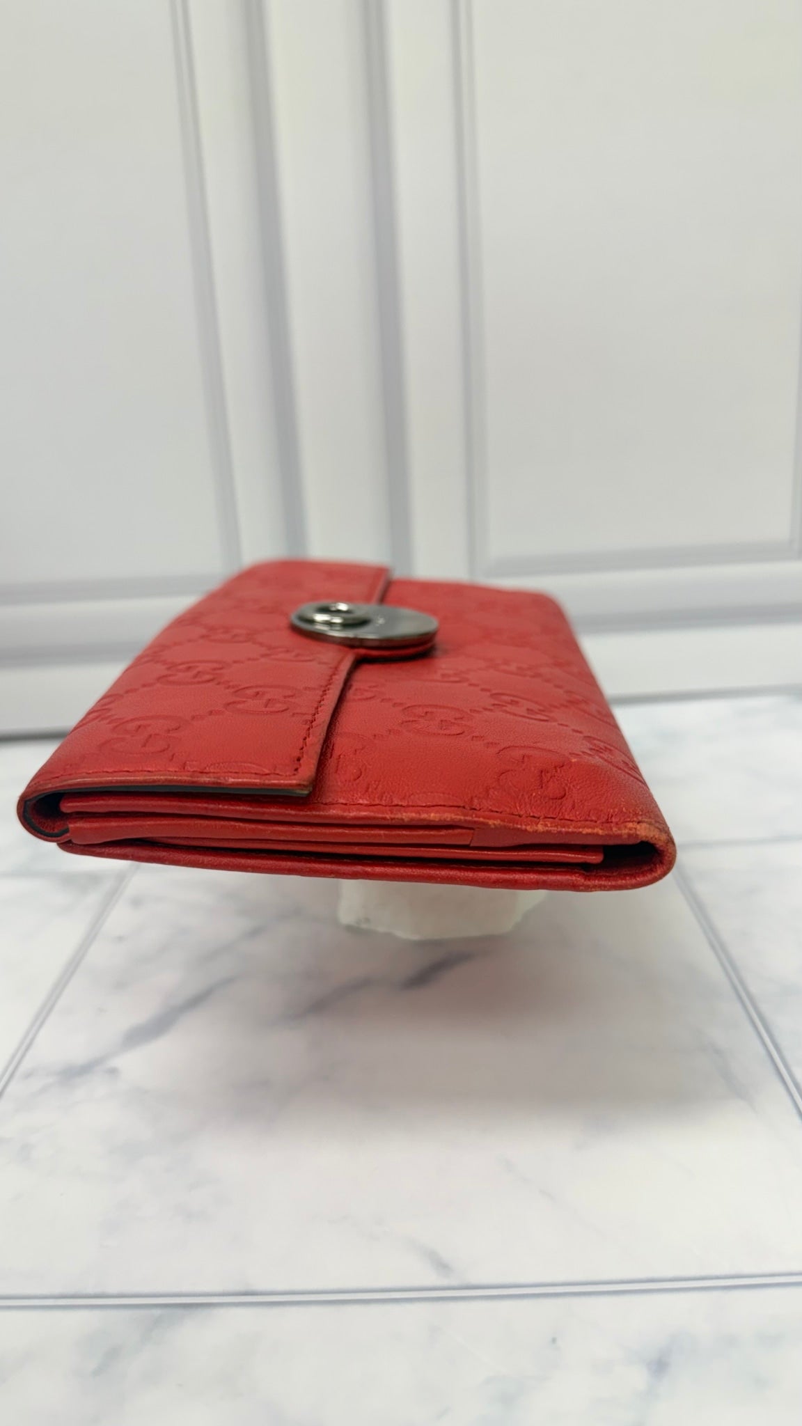 Gucci Red Guccissima Leather Wallet