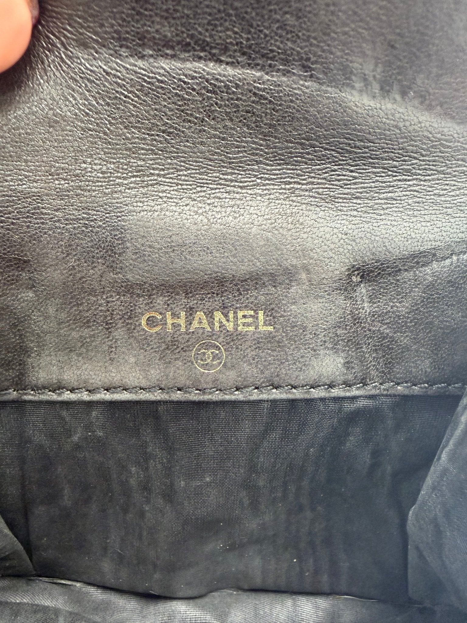 Chanel Black Caviar CC Compact Wallet