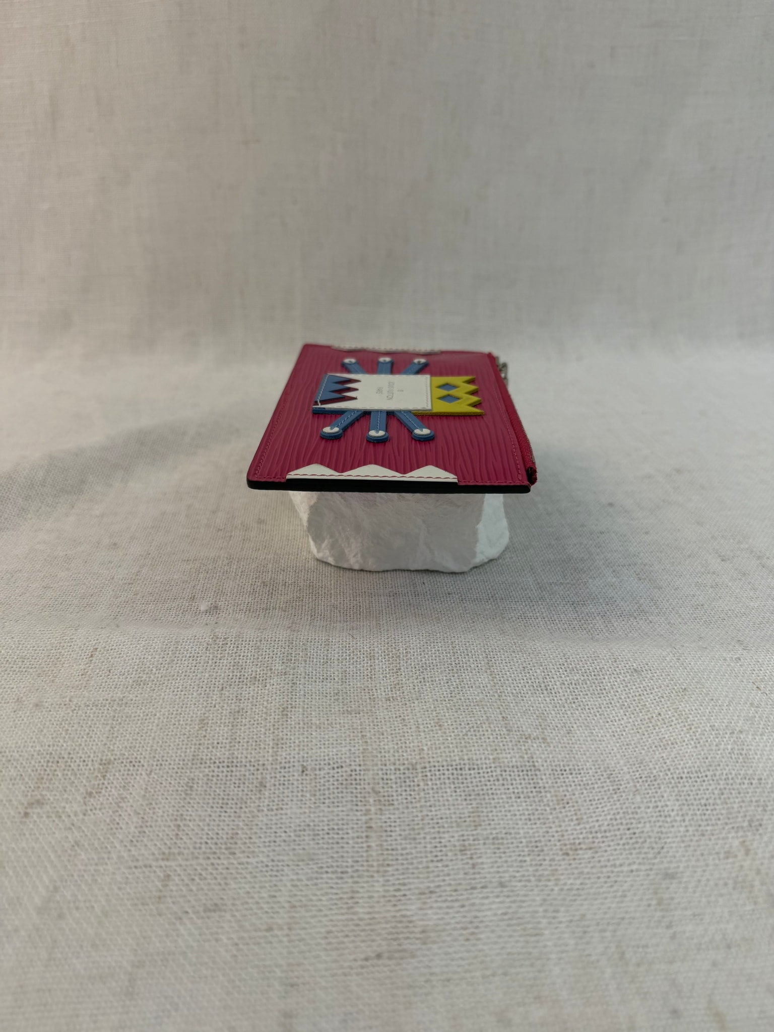 Louis Vuitton Pink Epi Leather Tribal Mask Pochette Cles Coin Pouch