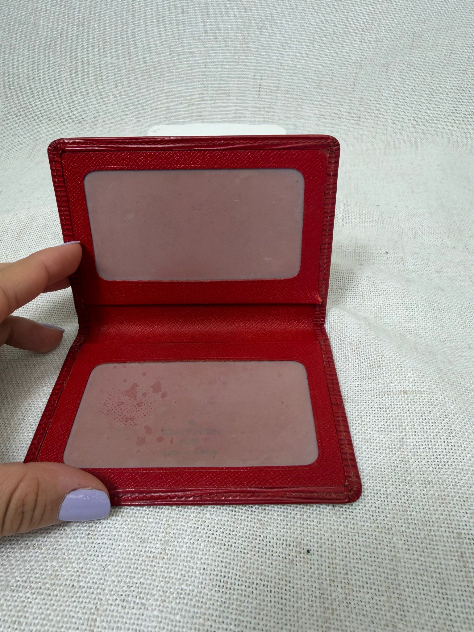 Louis Vuitton Red Epi Leather ID Card Case