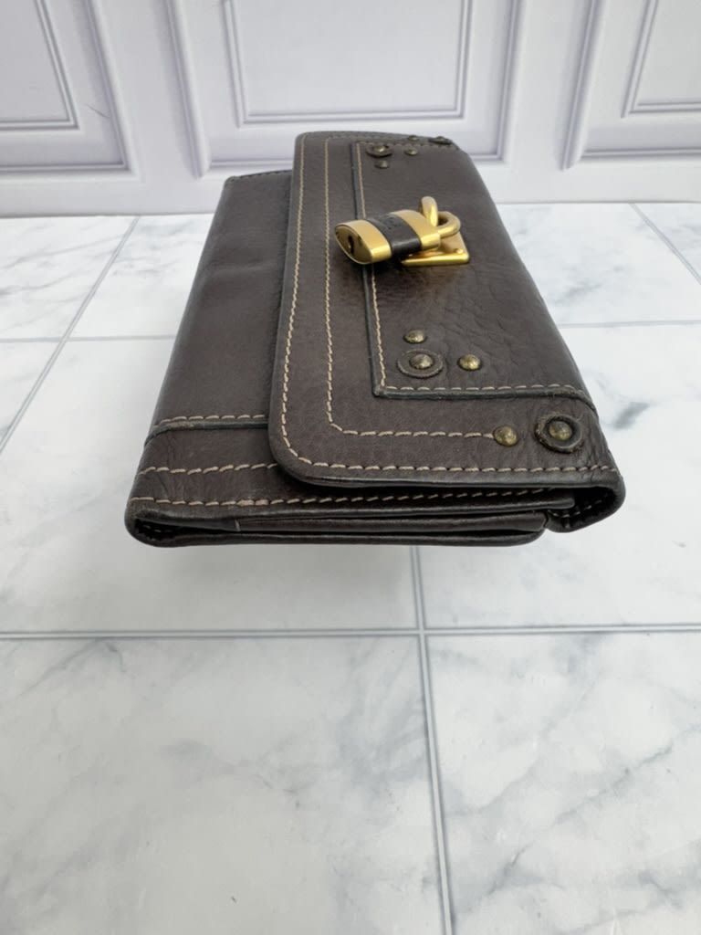 Chloe Brown Leather Paddington Long Wallet