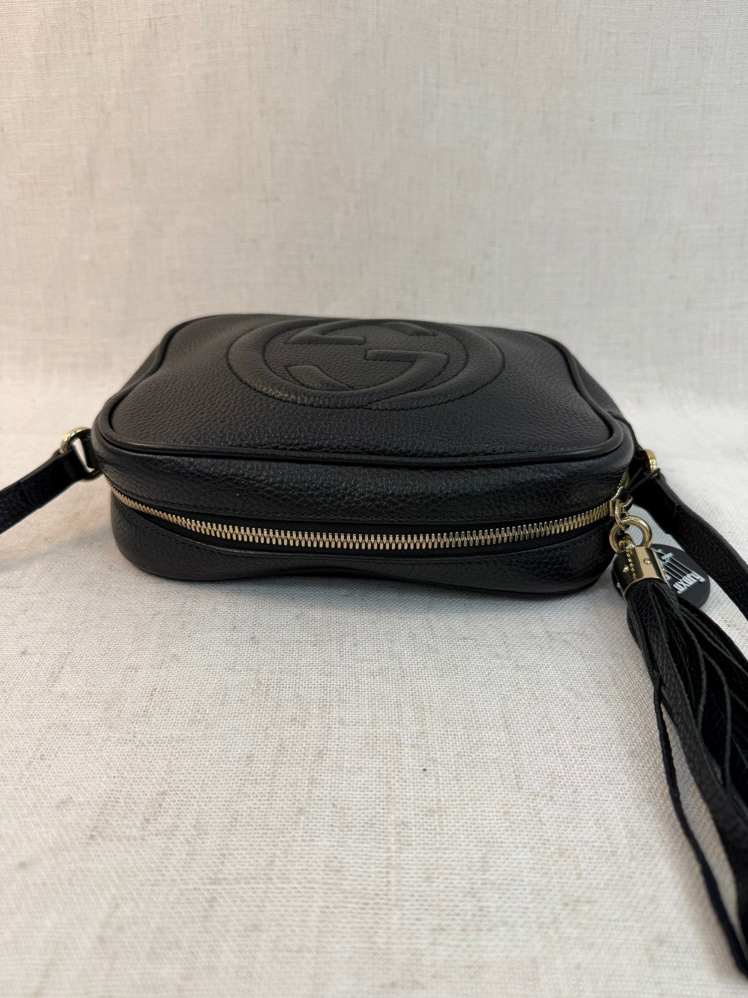 Gucci Black Leather Soho Disco Crossbody Bag