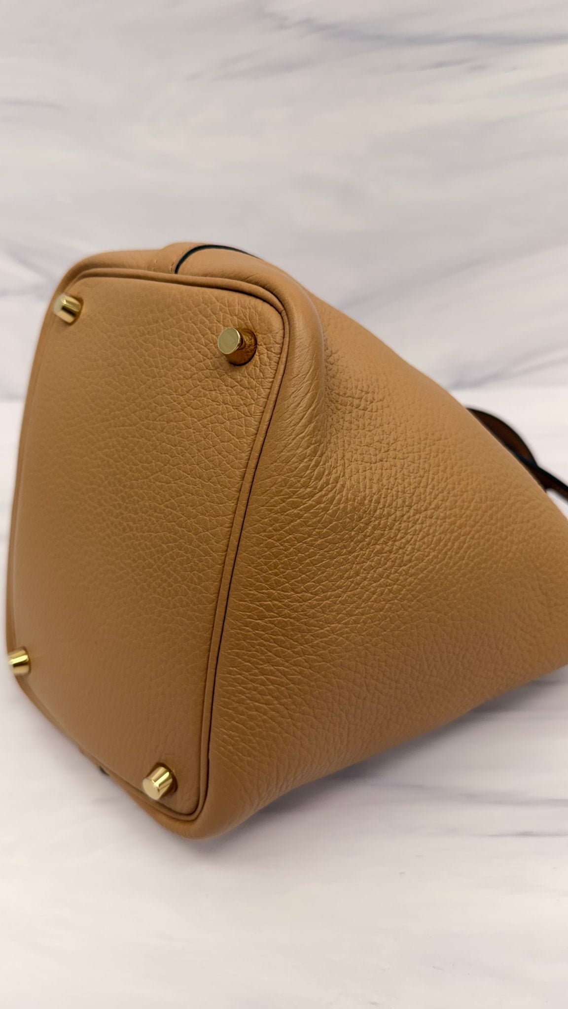 Hermes Biscuit Taurillon Clemence Leather Picotin Lock 18 Handbag
