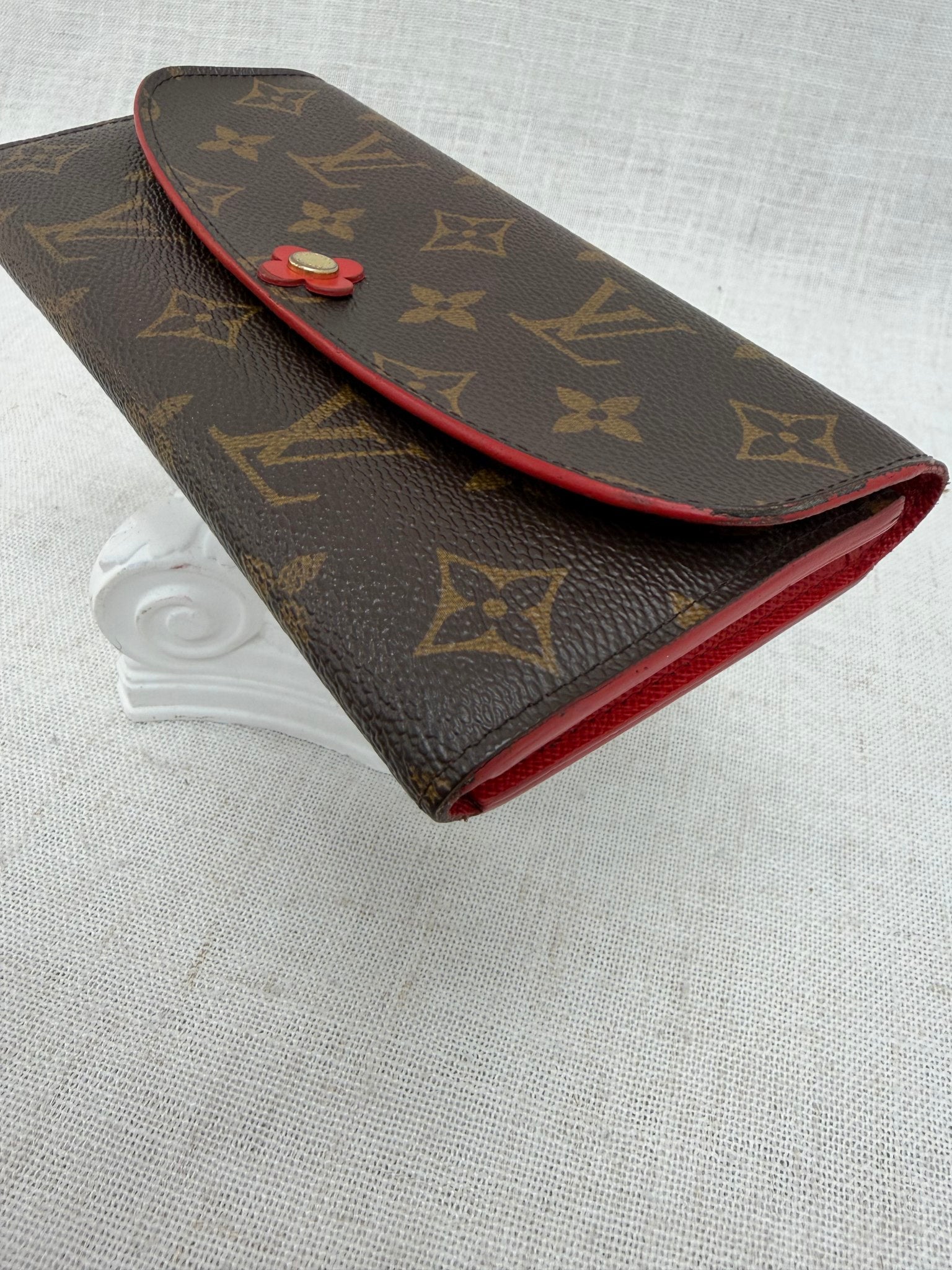 Louis Vuitton Monogram & Red Flower Emilie Wallet