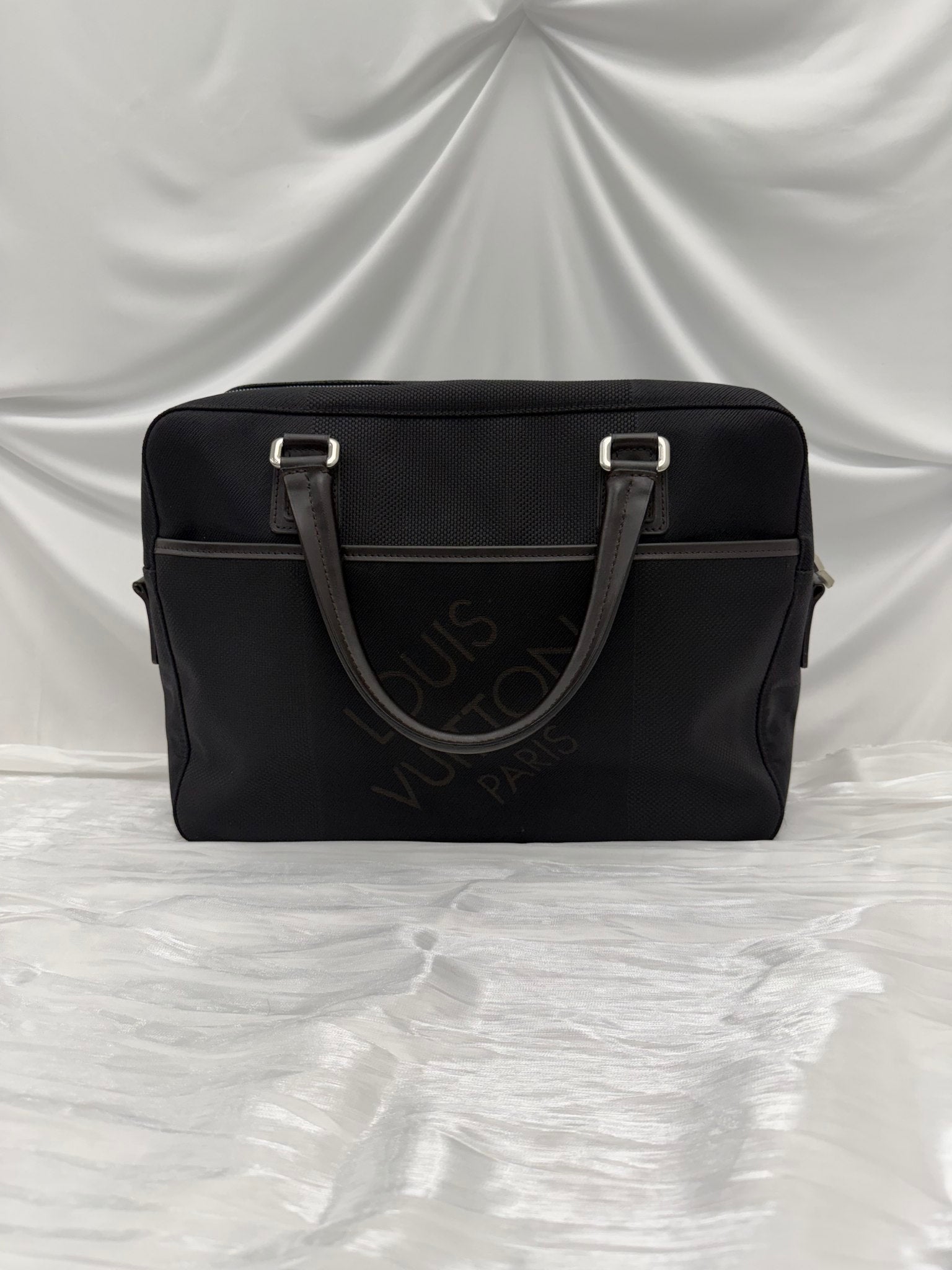 Louis Vuitton Black Damier Geant Yak Business Bag