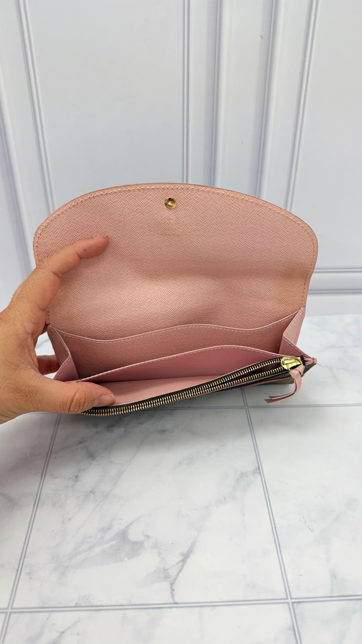 Louis Vuitton Pink Damier Ebene Caissa Wallet