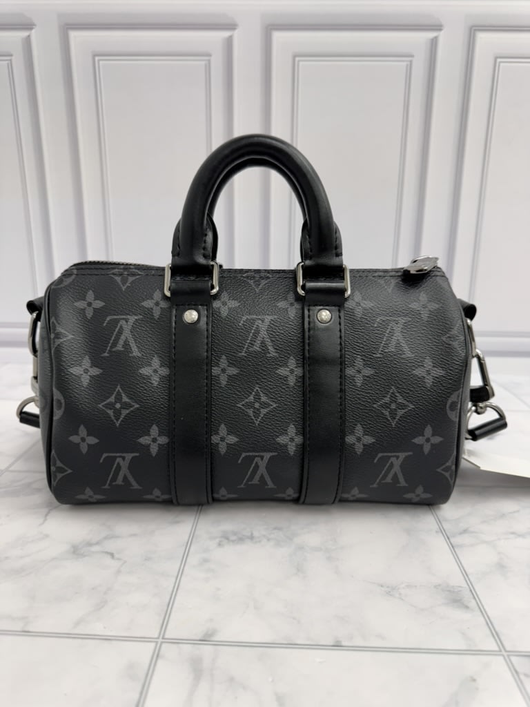 Louis Vuitton Monogram Eclipse Reverse Keepall Bandouliere 25