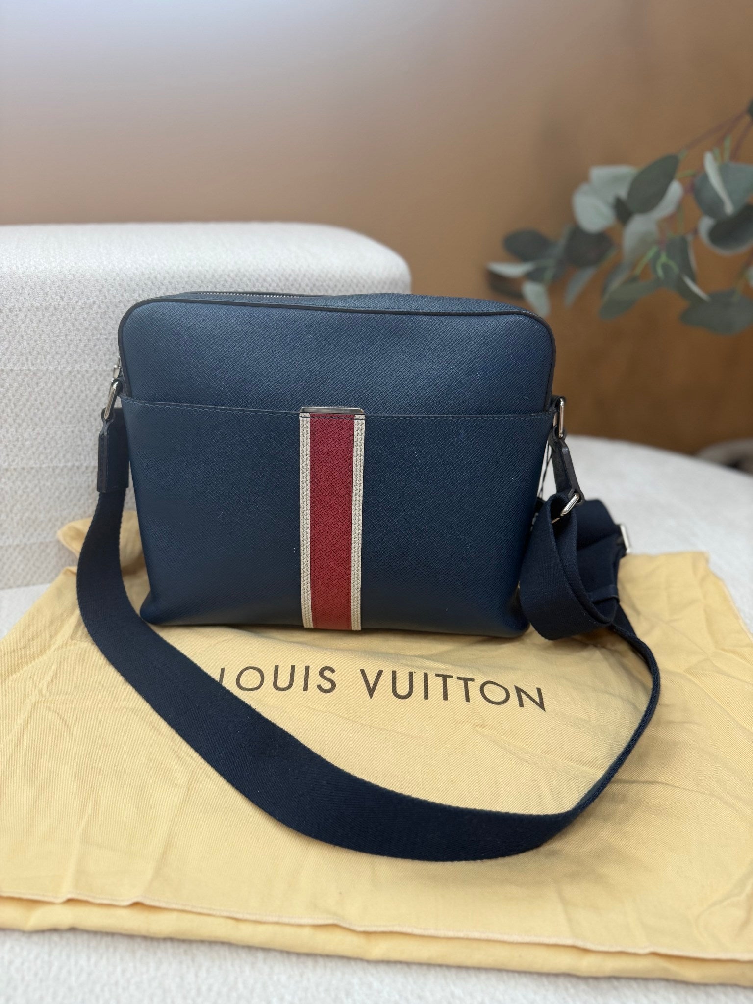 Louis Vuitton Navy Blue Anton Messenger Bag