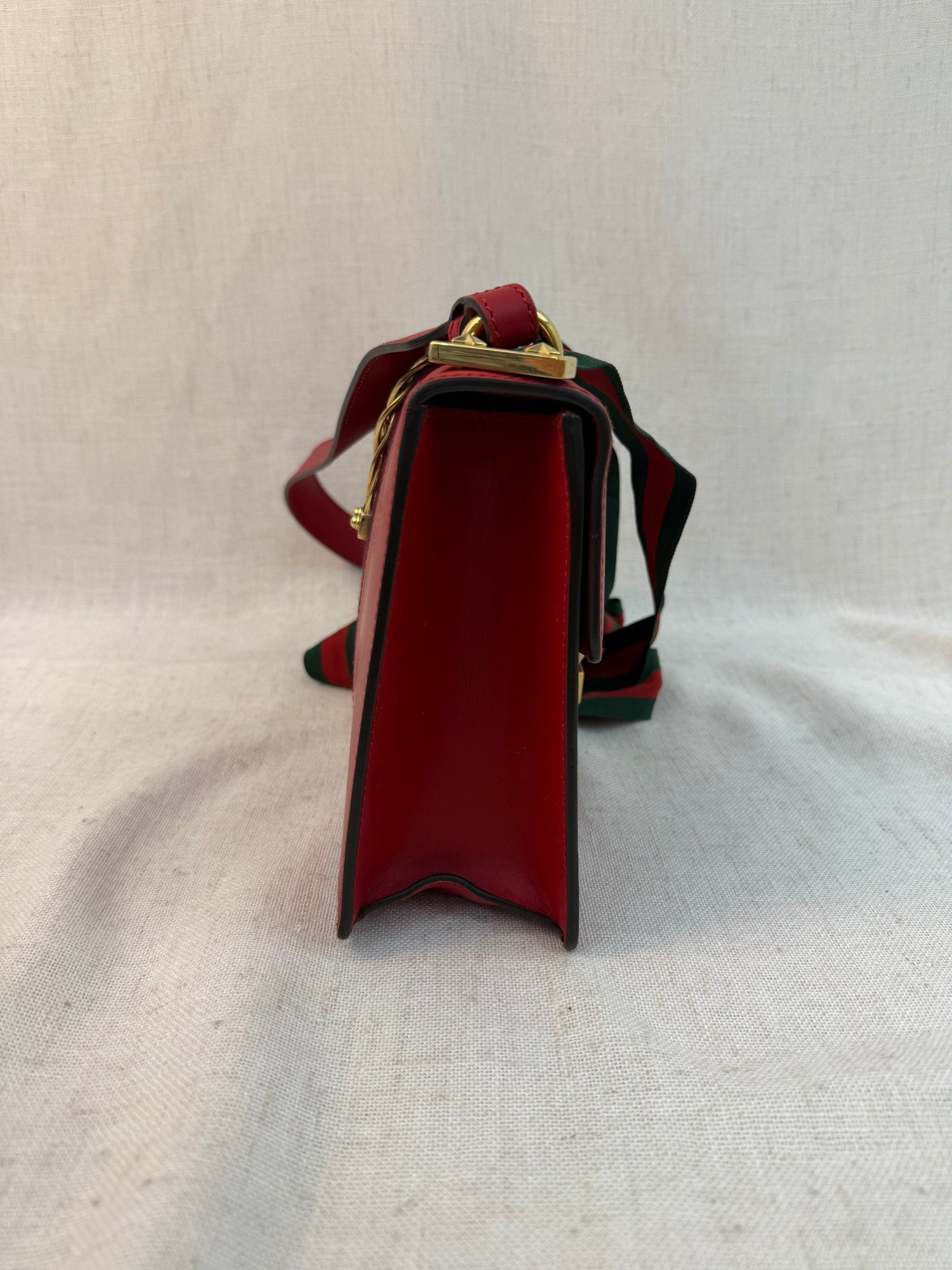 Gucci Red Leather Small Sylvie Shoulder Bag