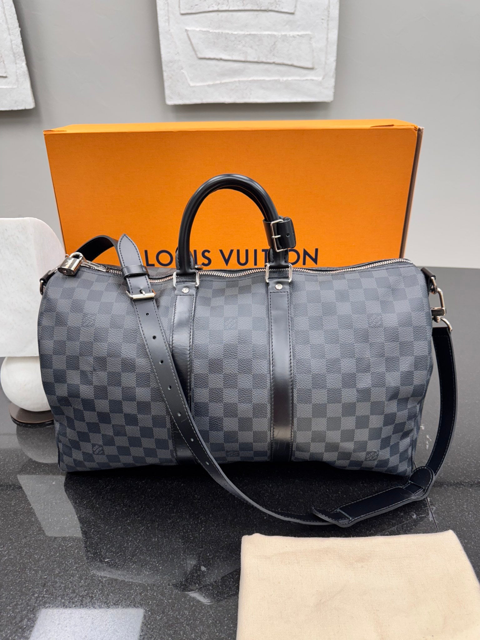 Louis Vuitton Damier Graphite Keepall Bandouliere 45