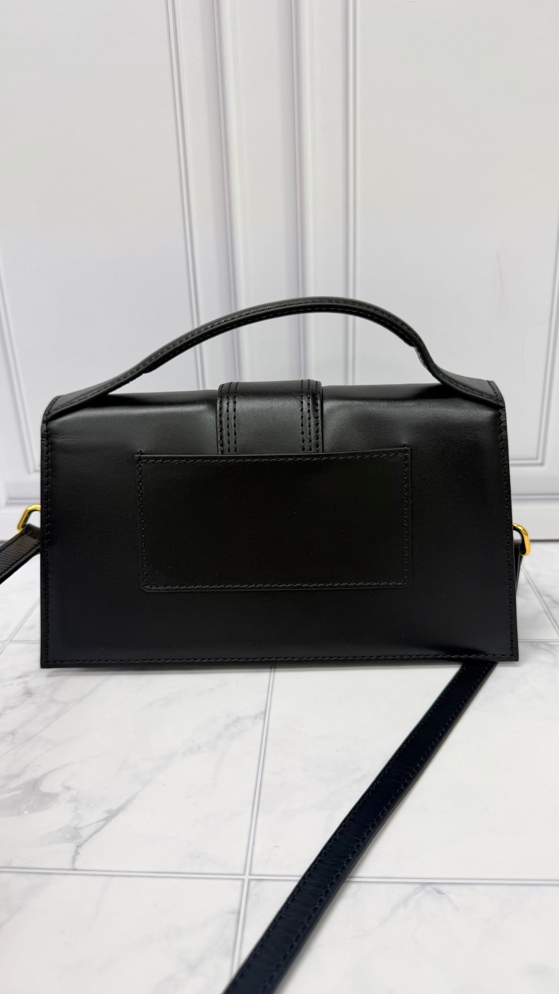 BRAND NEW - Jacquemus Black Leather Le Grand Bambino Handbag 2Way Handbag