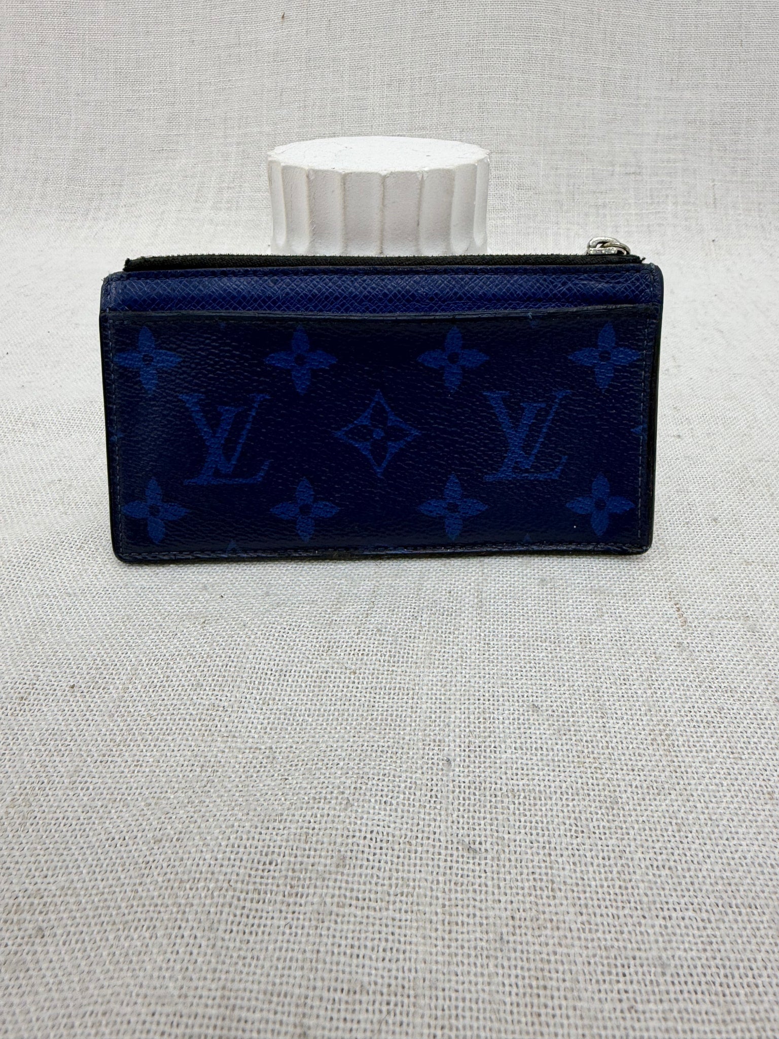 Louis Vuitton Cobalt Monogram & Blue Taiga Leather Coin Card Holder