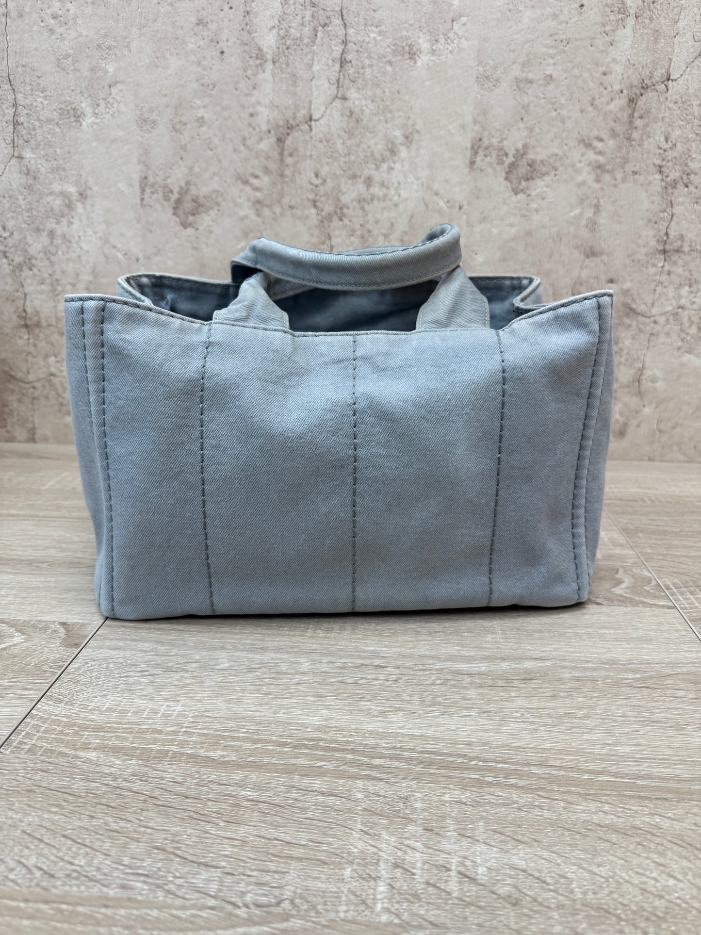 Prada Grey Canvas Medium Canapa Tote