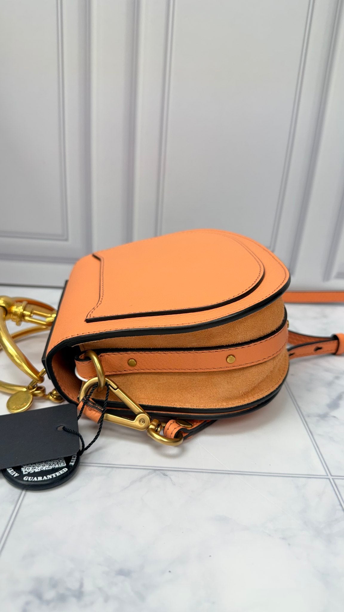 LIKE NEW - Chloe Coral Leather Small Nile Bracelet Bag