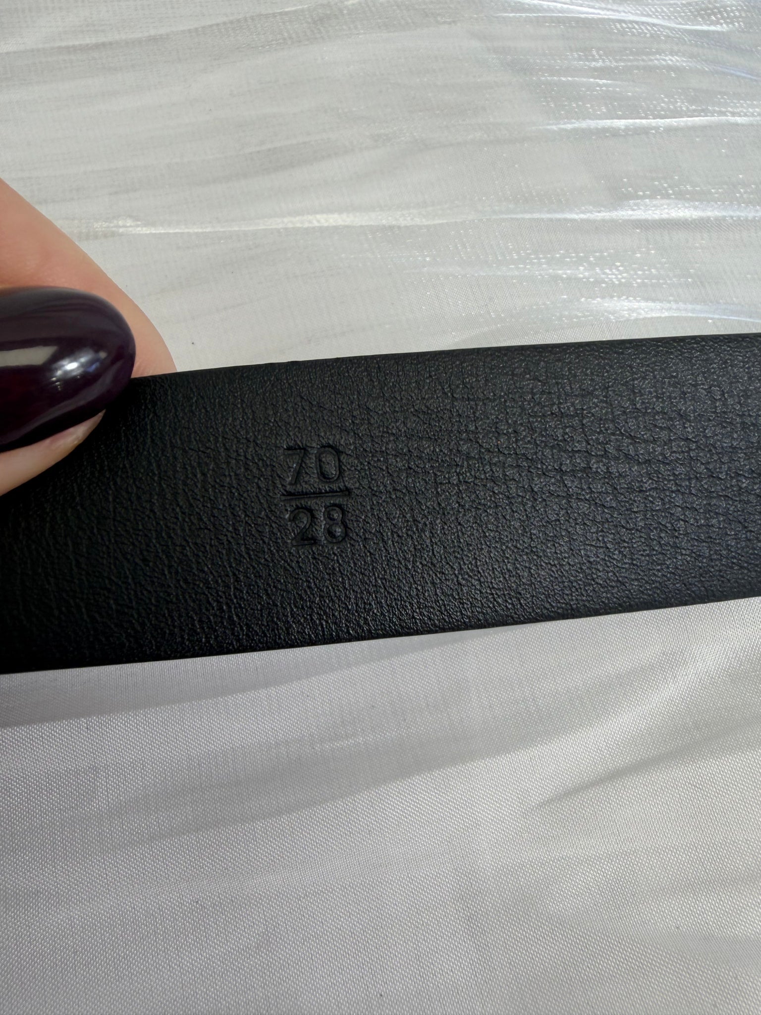 Chanel Black Leather Crystal CC Logo Belt 70/28