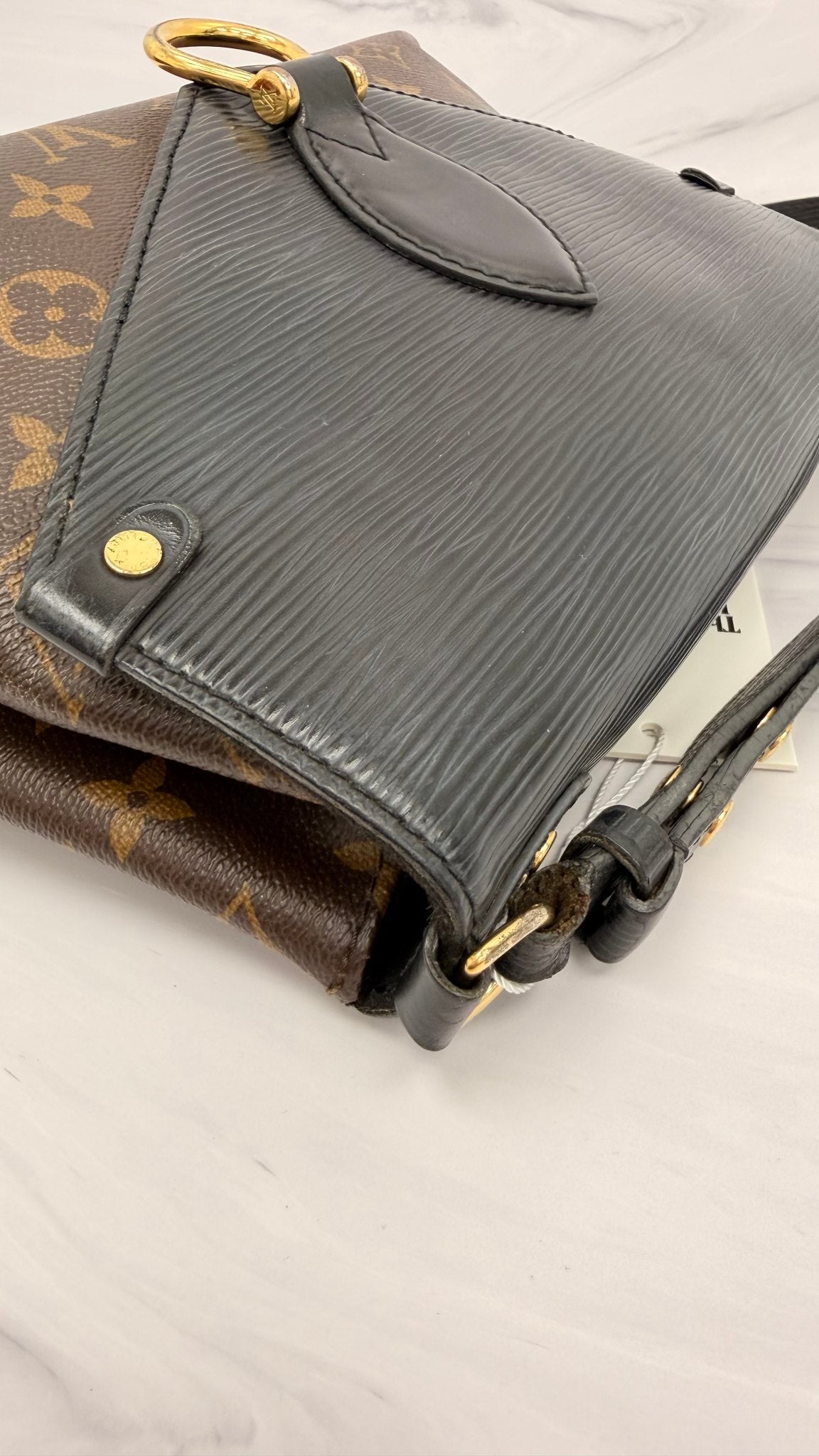 Louis Vuitton Monogram Black Epi Leather Saint Michel Shoulder Bag