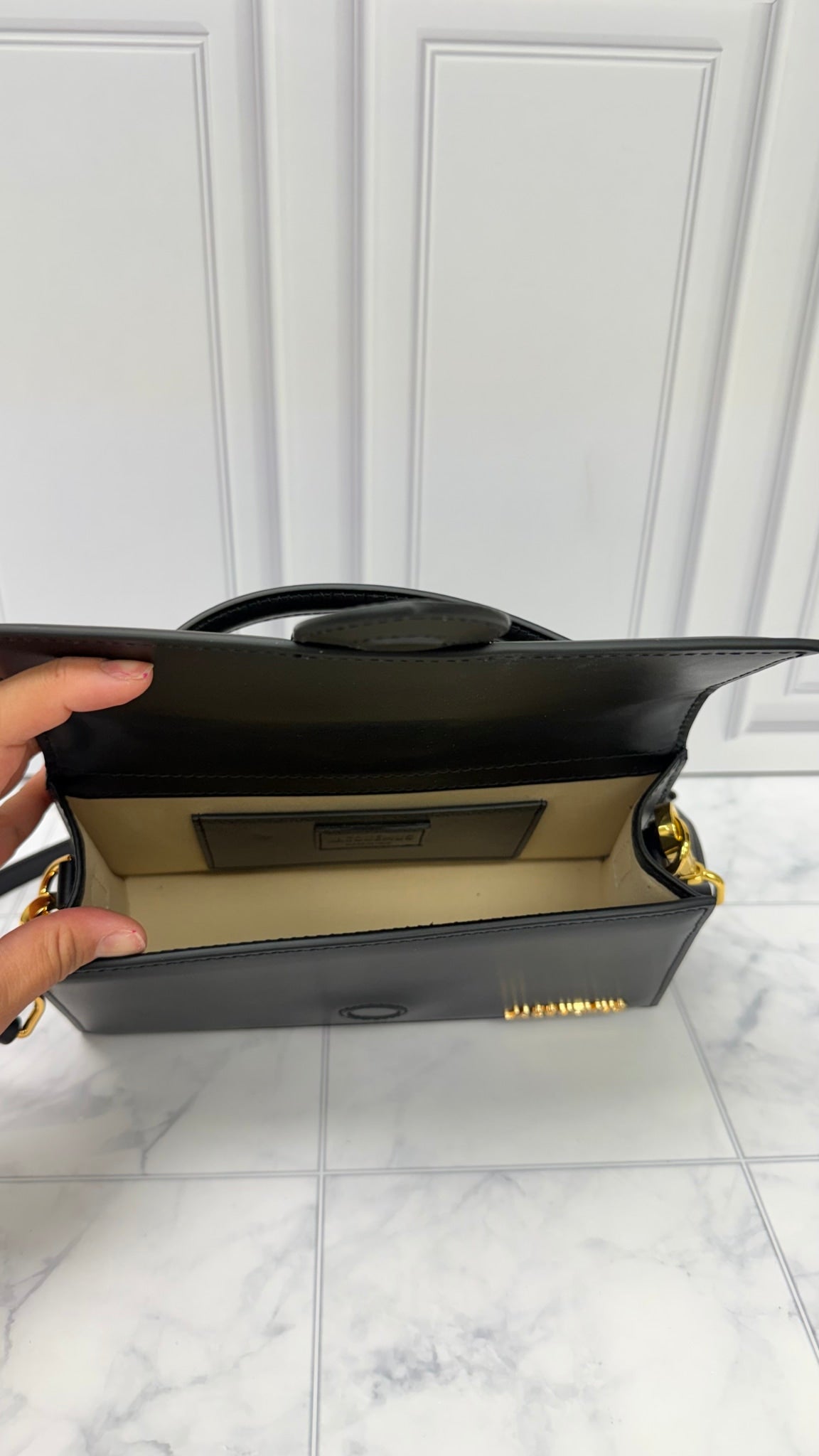 BRAND NEW - Jacquemus Black Leather Le Grand Bambino Handbag 2Way Handbag
