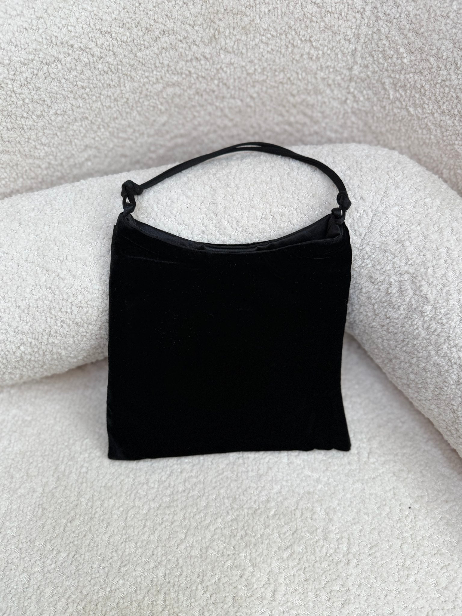 Prada Black Velour Hand Bag