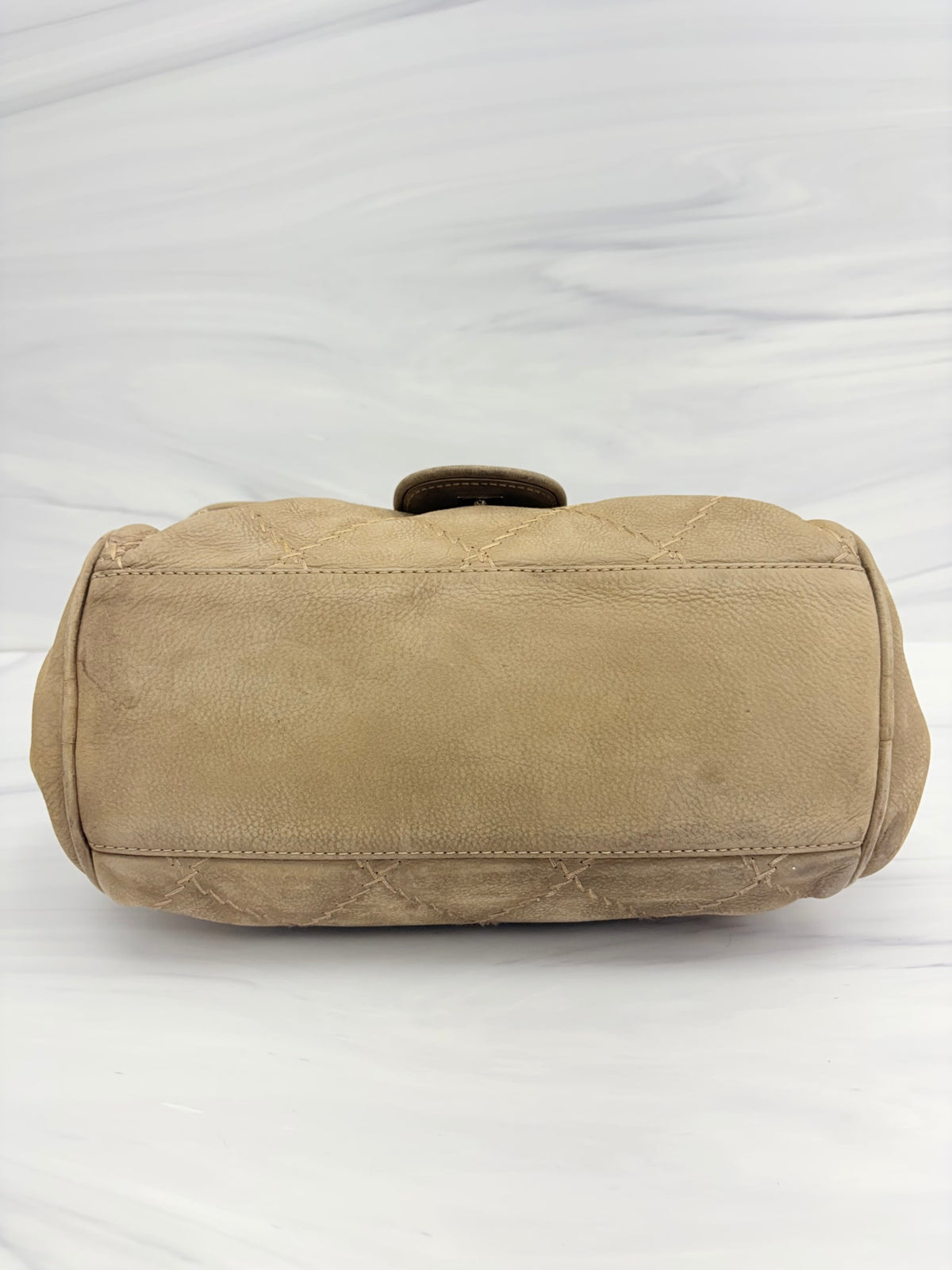 Chanel Taupe Suede Ultimate Stitch Flap Bag