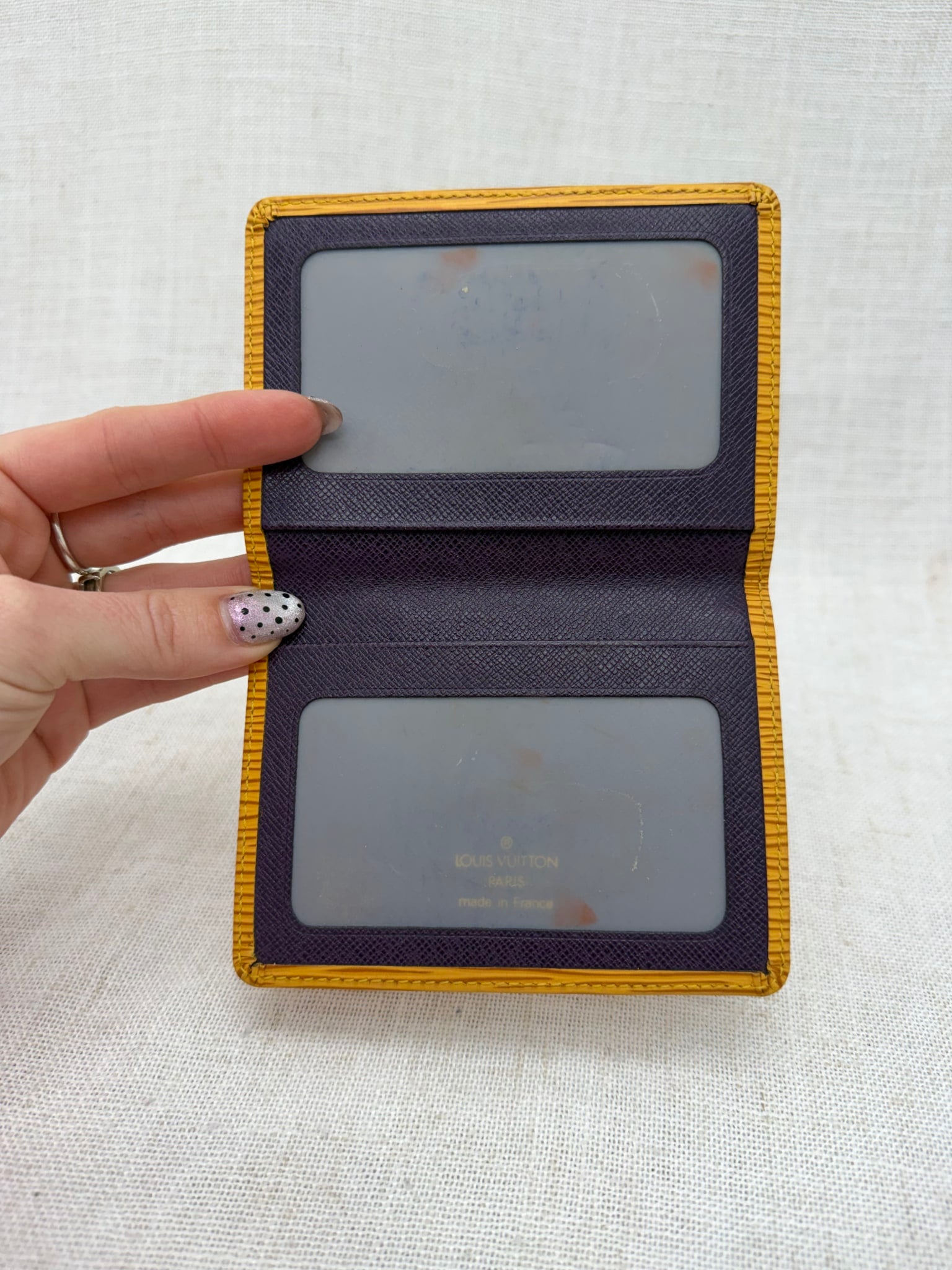 Louis Vuitton Yellow Epi Leather ID Case