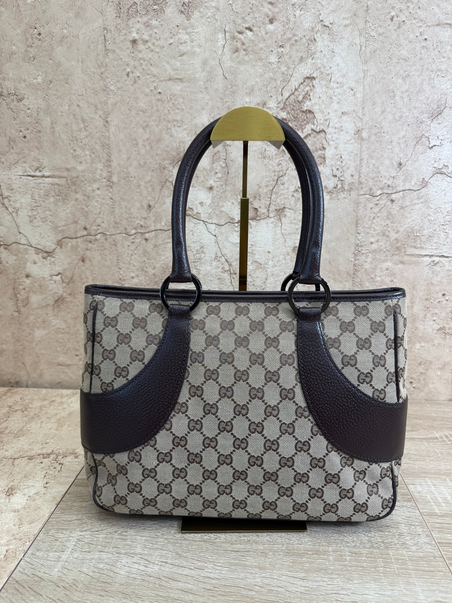 Gucci GG Brown Canvas Tote Bag