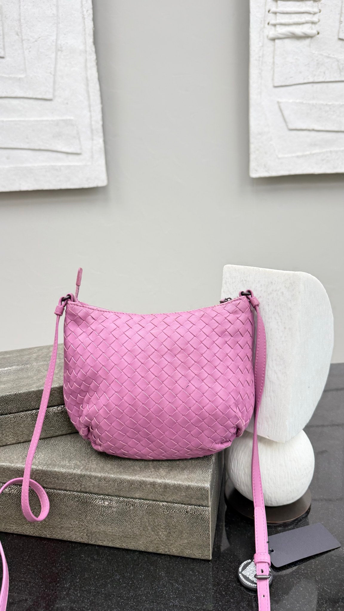 Bottega Veneta Purple Intrecciato Nappa Leather Crossbody Bag