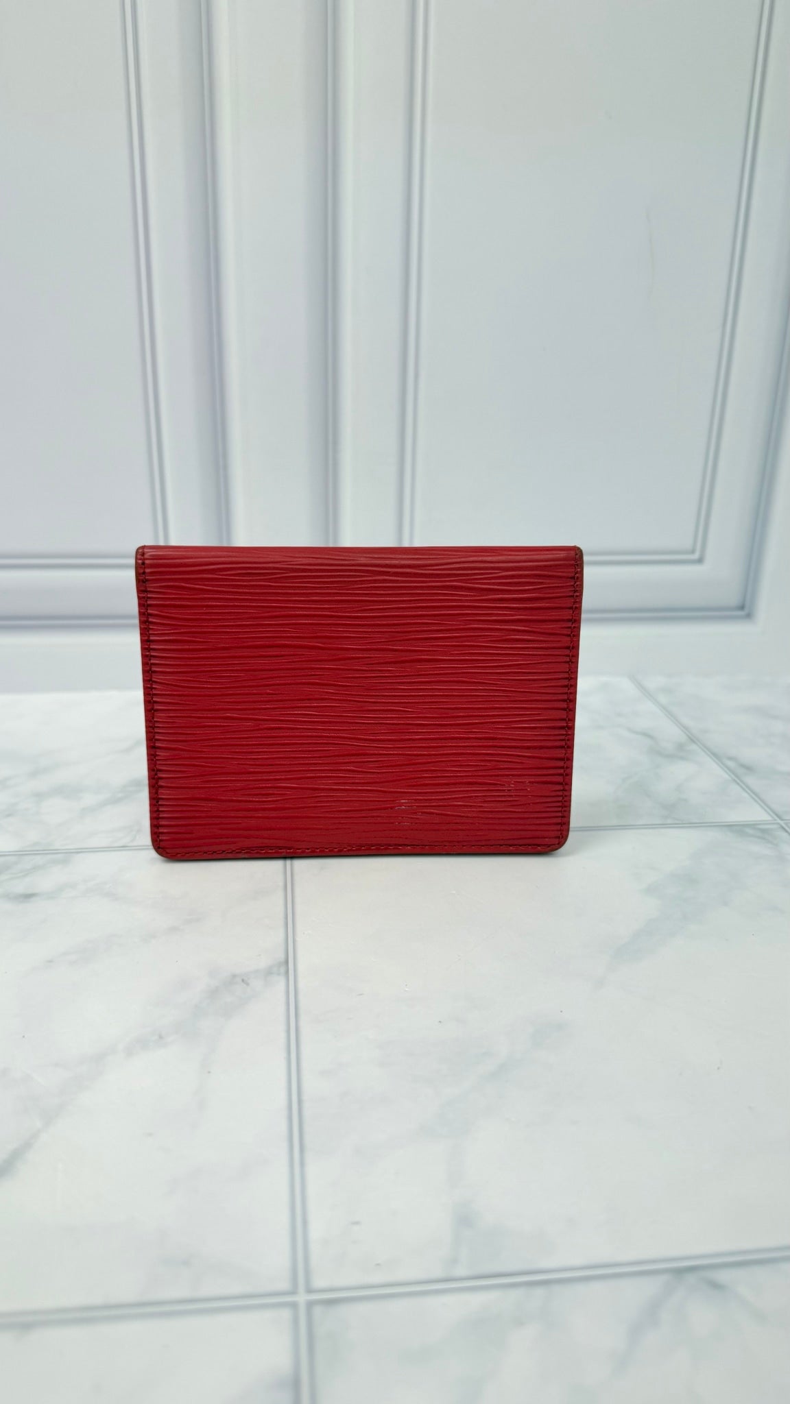 Louis Vuitton Red Epi Leather ID Card Case