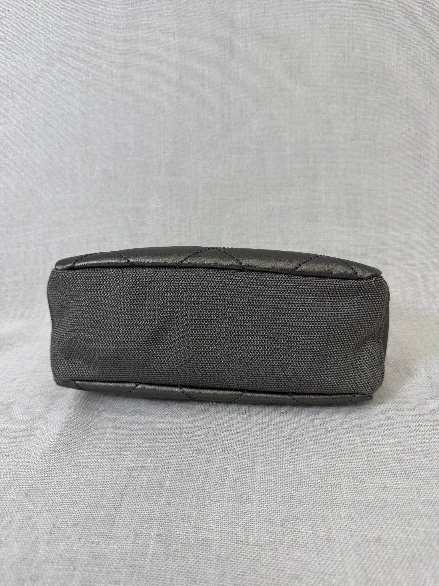 Chanel Grey PVC Leather Pouch