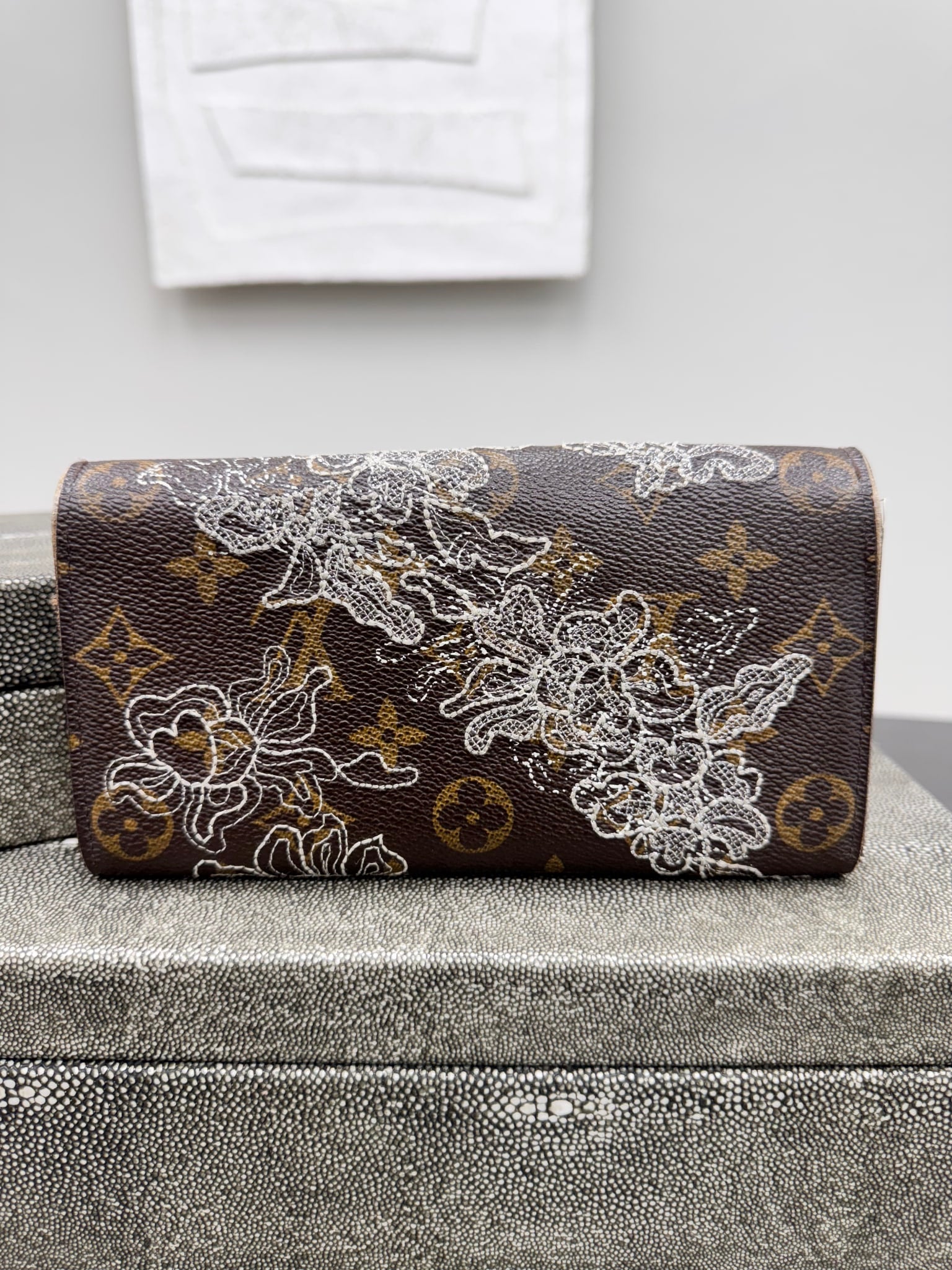 Louis Vuitton Monogram Dentelle Embroidered Sarah Wallet