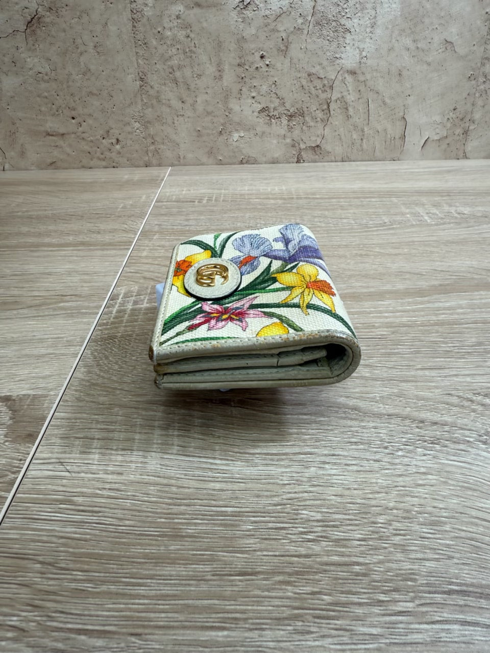 Gucci Limited Edition GG Marmont Flora Canvas Bifold Compact Wallet