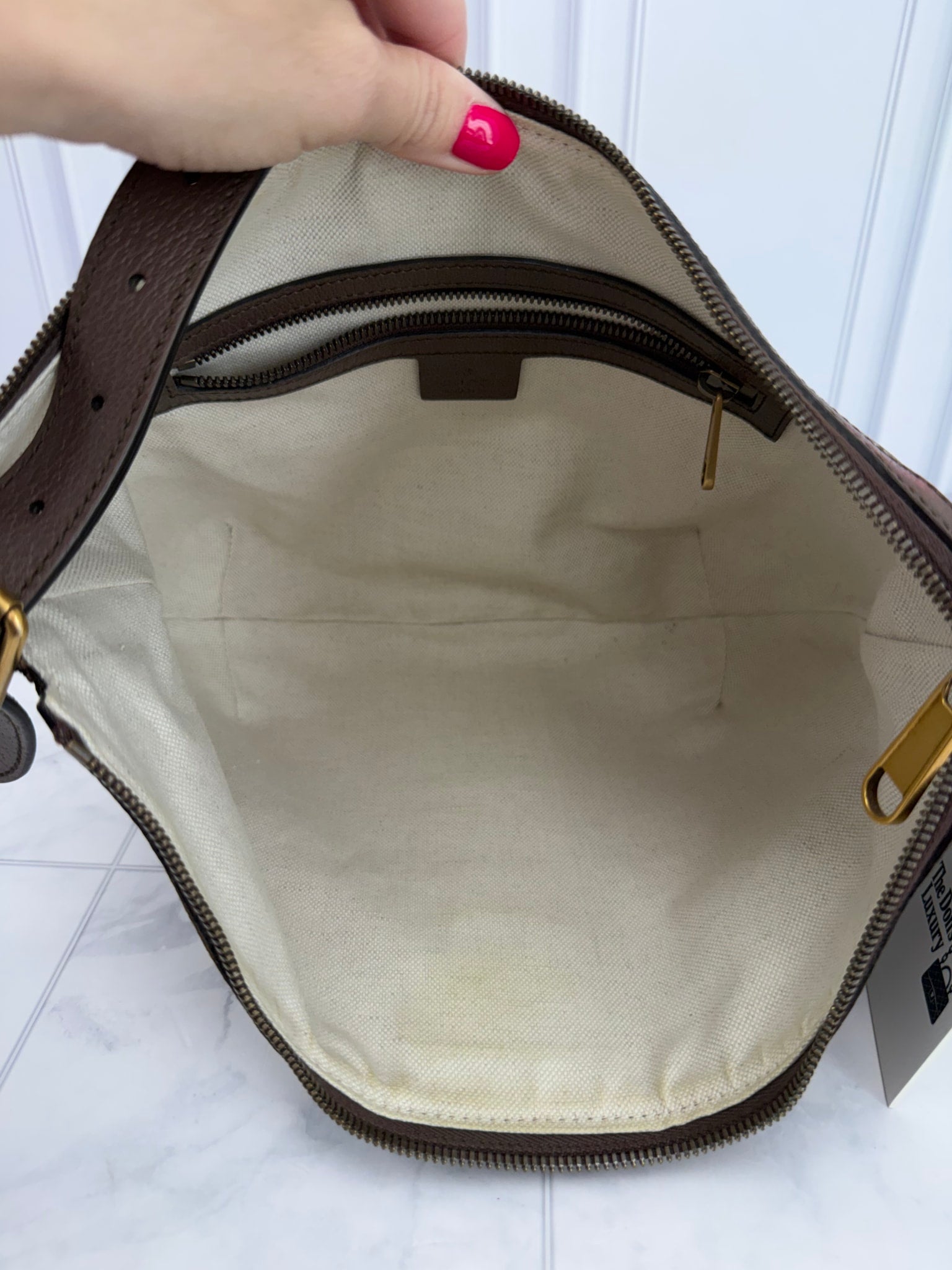 Gucci GG Supreme Ophidia Small Half Moon Hobo Shoulder Bag