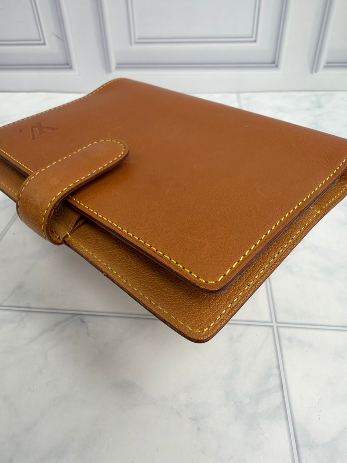 Louis Vuitton Cognac Leather Agenda PM