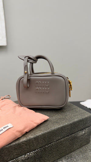 *DONS DROP* Miu Miu Dark Taupe Leather Micro Bag Charm