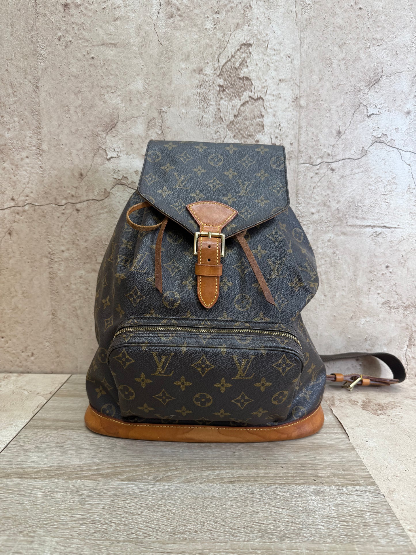 Louis Vuitton Brown Monogram Montsouris Drawstring Backpack GM