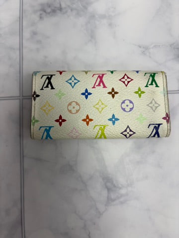 Louis Vuitton White Multicolor Monogram 4 Key Ring Case