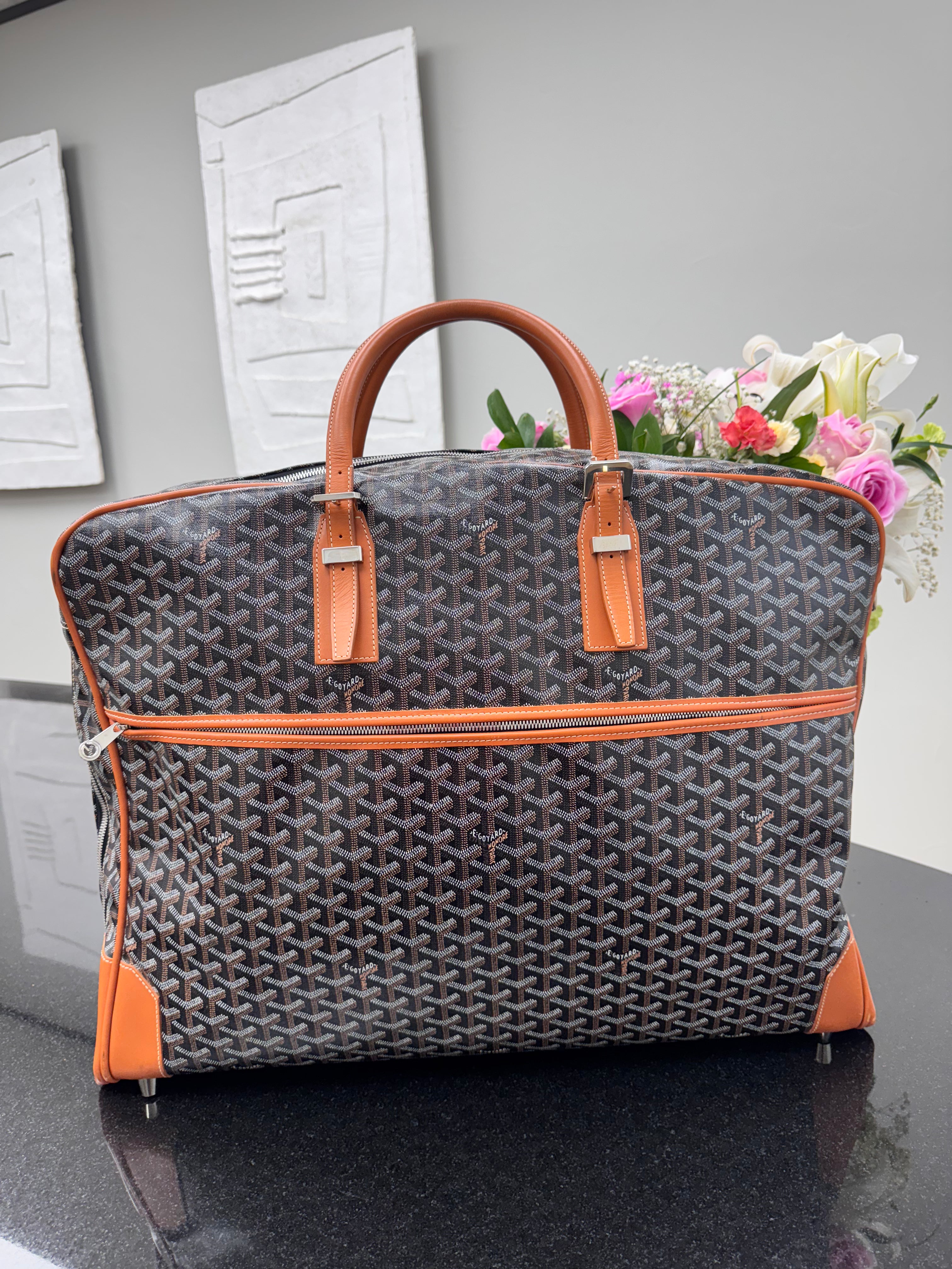 Goyard Black Goyardine Coated Canvas Porte Habit Garment Bag