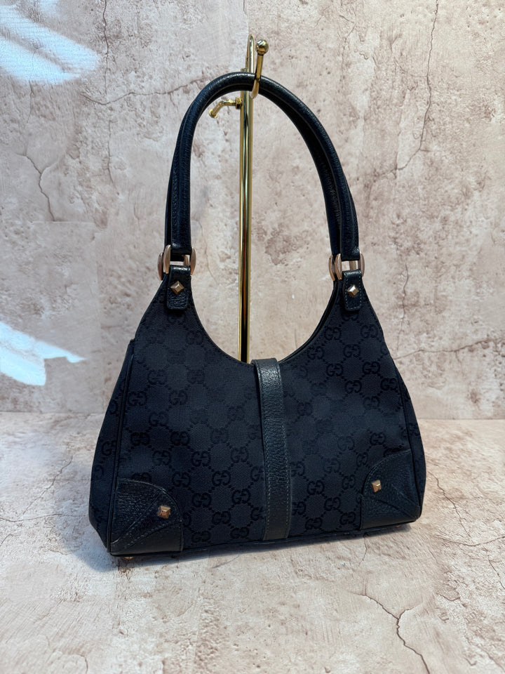 Gucci Black GG Canvas Jackie Bag