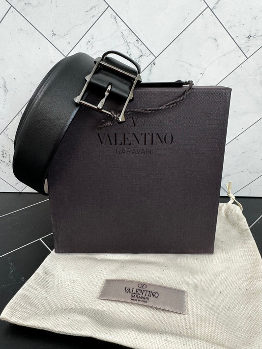 BRAND NEW Valentino Black Leather Belt