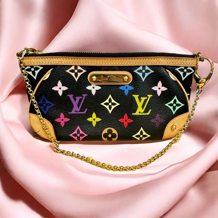 Louis Vuitton Black Multicolore Milla MM Pochette